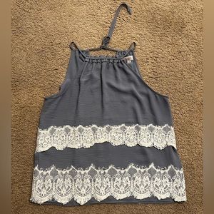 LOFT | Sleeveless Halter-top Lace | Small
